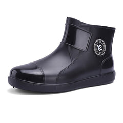Men's Waterproof Rubber Sole Slip On Rain Boots