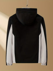 Women's Two Tone Woolen Jacket Hooded Sports Activewear