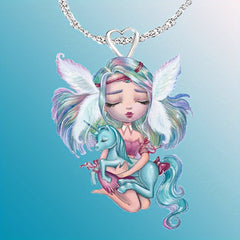 Cartoon Girls Pendant Necklace Sweet Jewelry Accessories For Girls