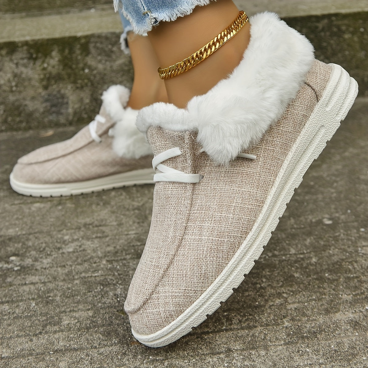 Women's Faux Fur Snow Boots Warm & Non-slip
