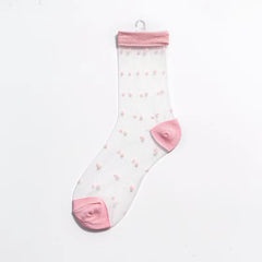 Semi Sheer Polka Dots Socks Women's Stockings & Hosiery