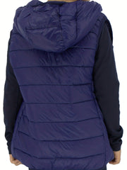 Kids' Sleeveless Hooded Jacket Zip Up Jacket