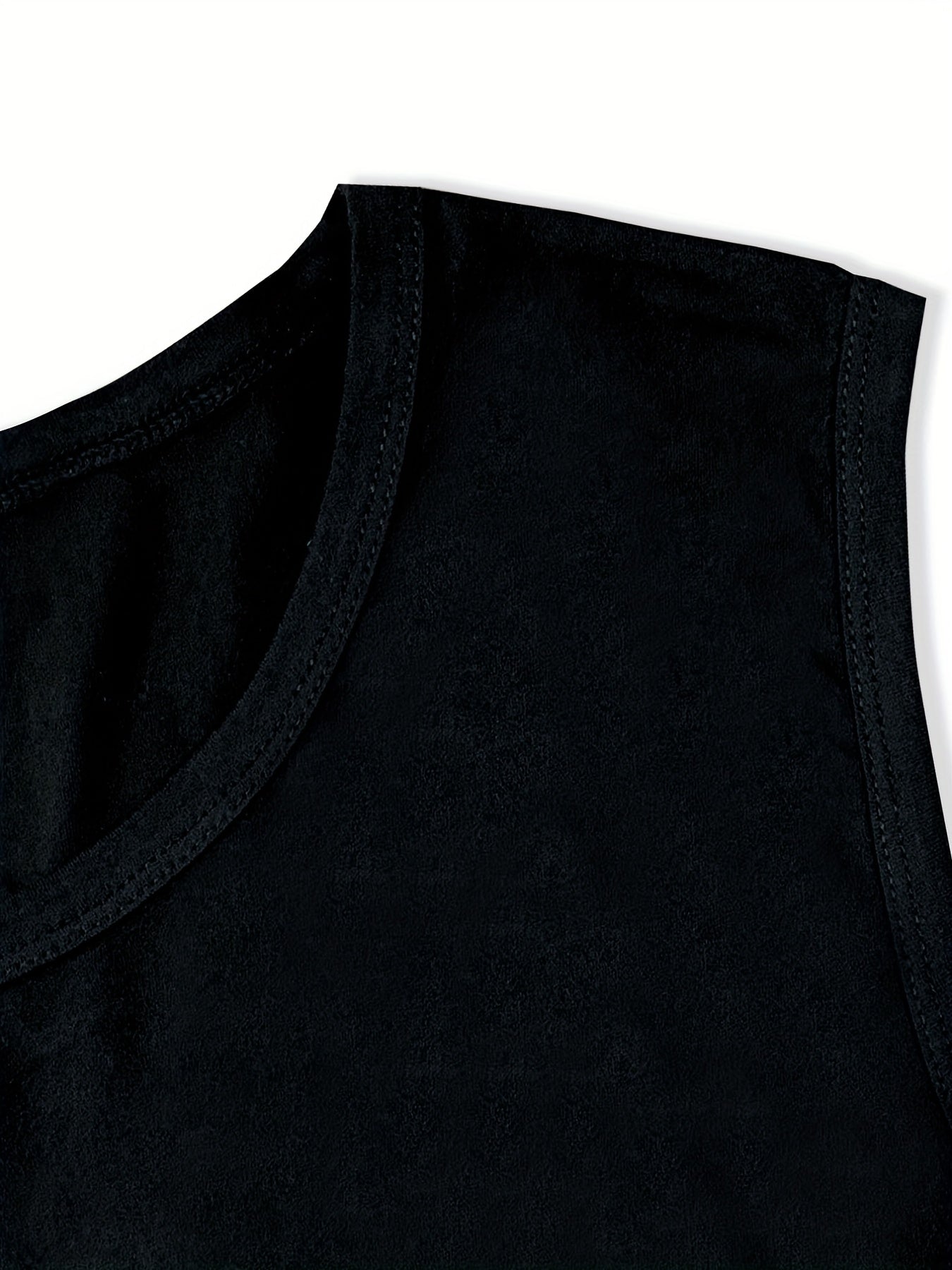 Skull Print Plus Size Tank Top Round Neck Stretchy Top