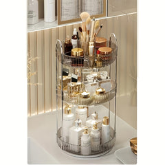 360 Rotating Makeup Organizer High Capacity Clear Make Up Storage