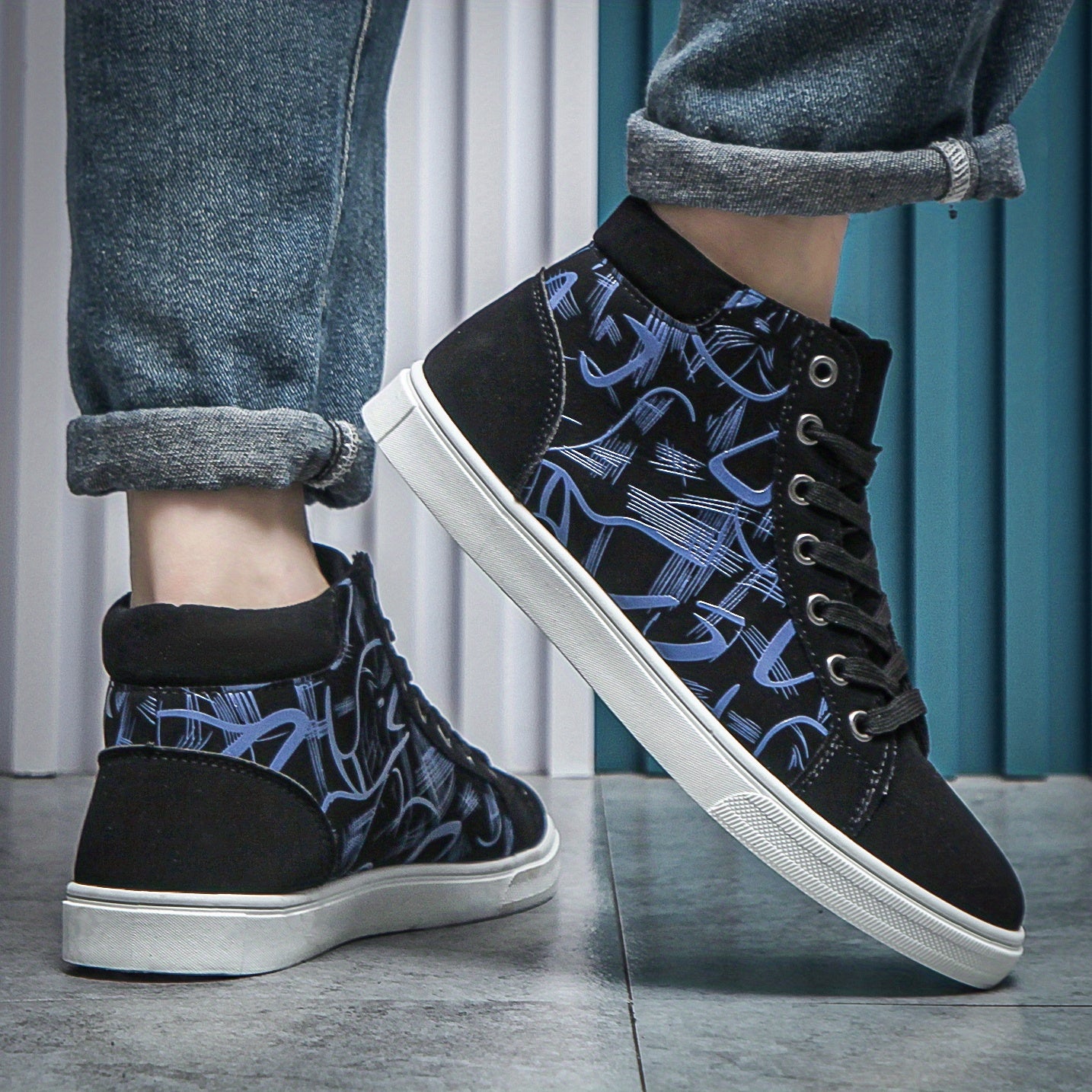 Men's Non Slip Ankle Top Skate Shoes for Youth