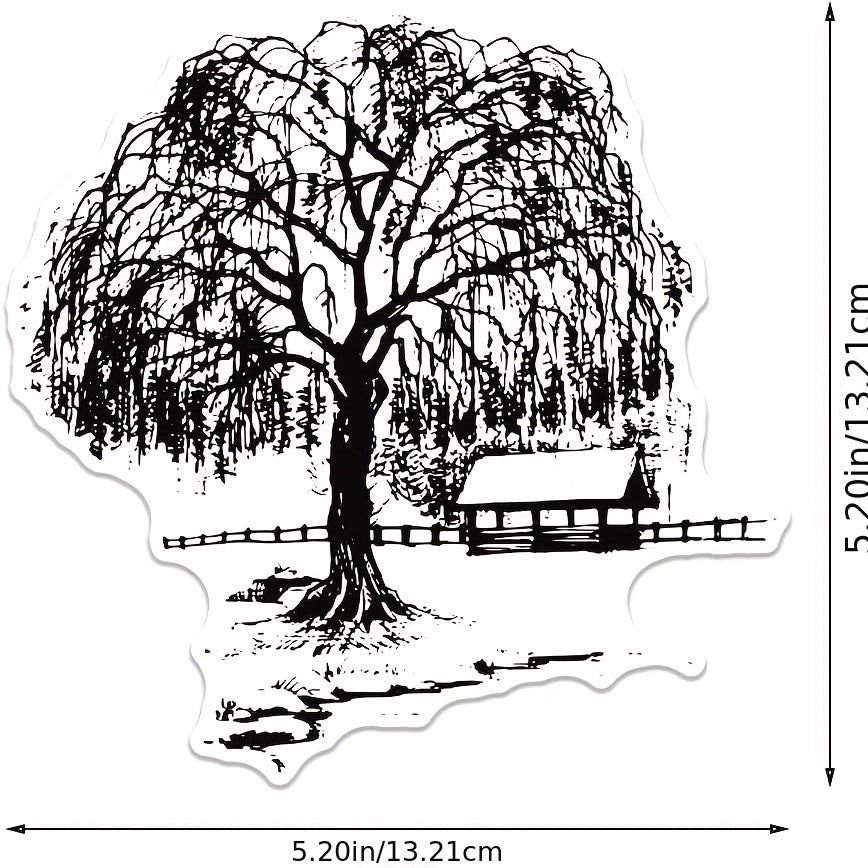 Trees Clear Stamps for Card Making and Journaling - Park Plants Silicone Stamps