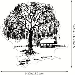 Trees Clear Stamps for Card Making and Journaling - Park Plants Silicone Stamps