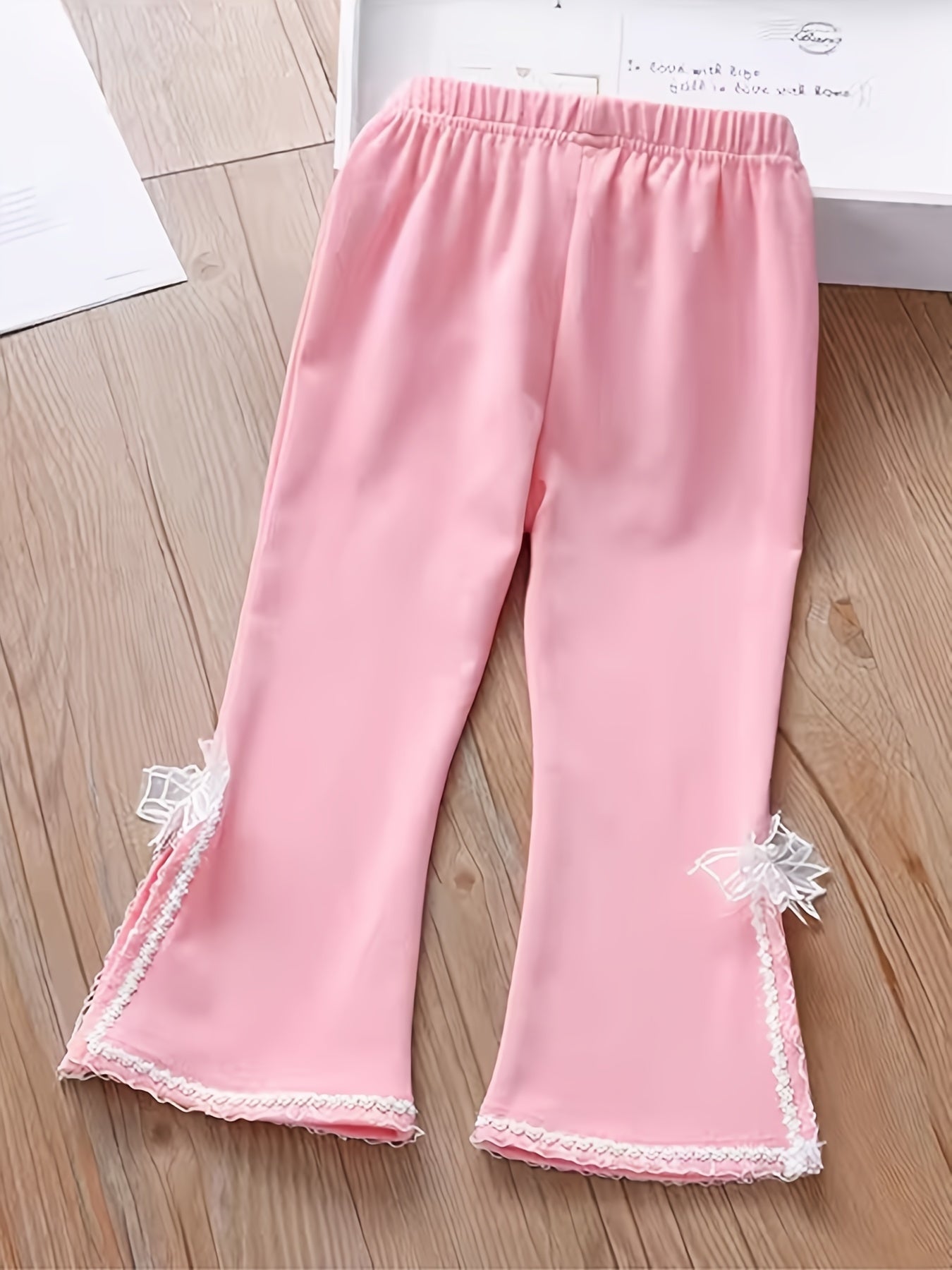 Girls' Split Edge Bell Bottom Pants for Spring and Autumn