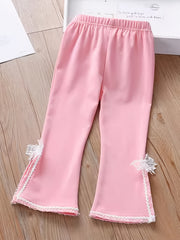 Girls' Split Edge Bell Bottom Pants for Spring and Autumn
