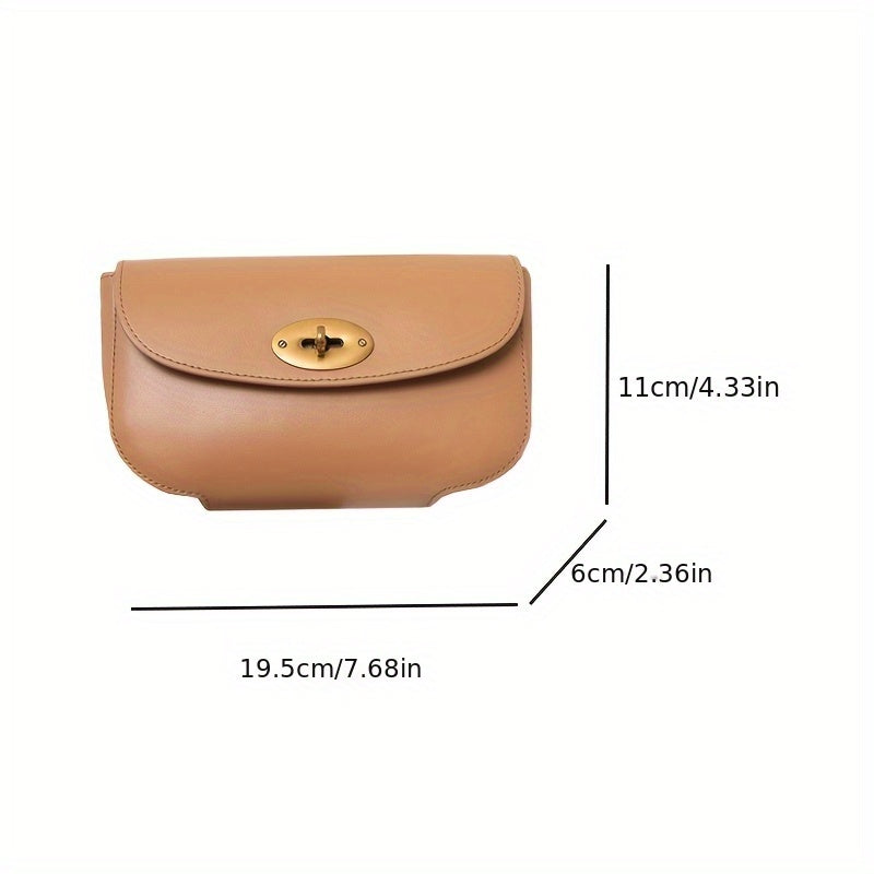 Convertible Shoulder Bag with Turn Lock Closure