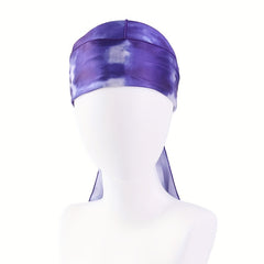 Tie Dyed Thick Silky Durag Floral Print Wave Cap