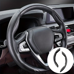 2pcs Carbon Fiber Car Steering Wheel Cover for 15inch Auto Accessories