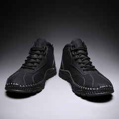 Men Stitch Pointed Leather Boots Formal Dress Shoes For Party Office Wedding