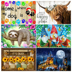 5D Diamond Painting Kit - Animal Halloween Easter Landsc