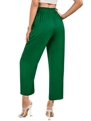 Solid High Waist Summer Pants Women's Clothing