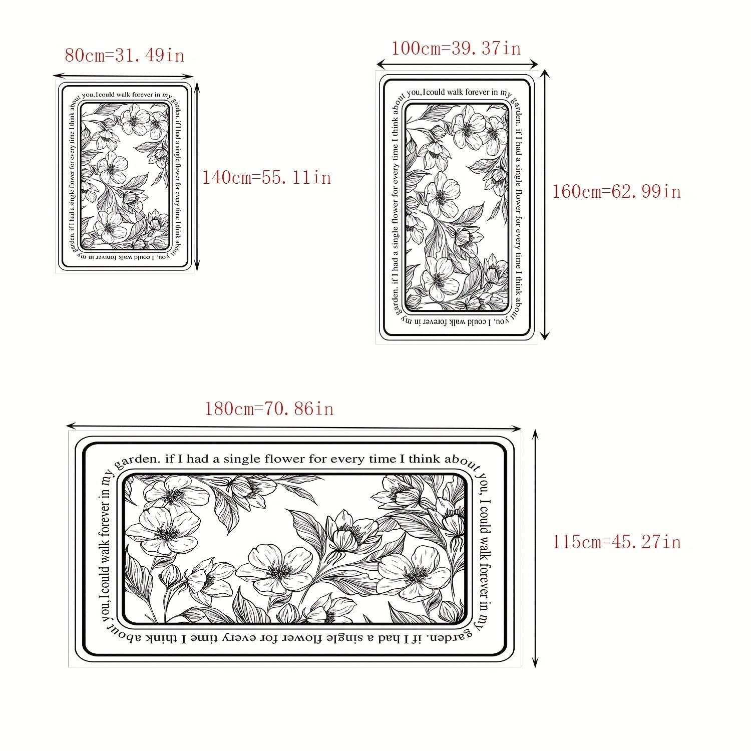 Soft Plush Floral Area Rug for Living Room Bedroom Bedside
