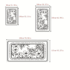 Soft Plush Floral Area Rug for Living Room Bedroom Bedside