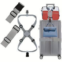 3 Pcs High Elastic Luggage Straps Sets Travel Accessories With Buckles