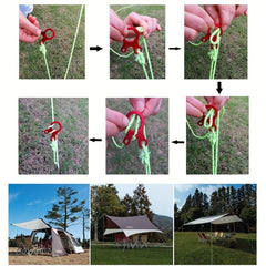 10pcs Tent Buckle With 3 Holes Tensioner for Camping