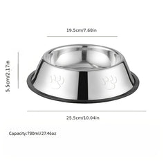 Stainless Steel Dog Feeder Bowl - Non Spill Non slip Dog Food Bowl