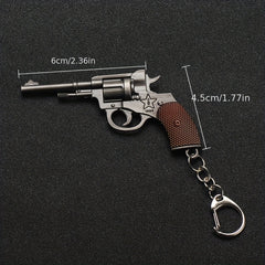 Pistol Shaped Keychain Metal P92 R45 R1895 Model Key Ring Pendant