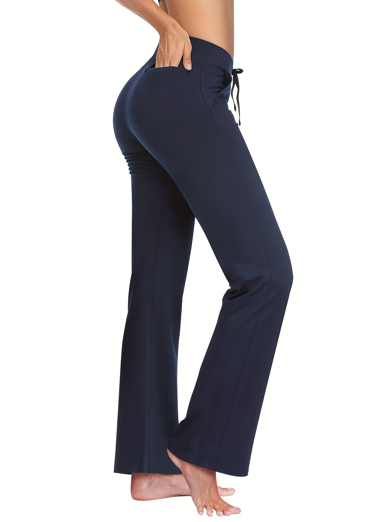 Flared Trousers With Pockets for Fitness Yoga Running