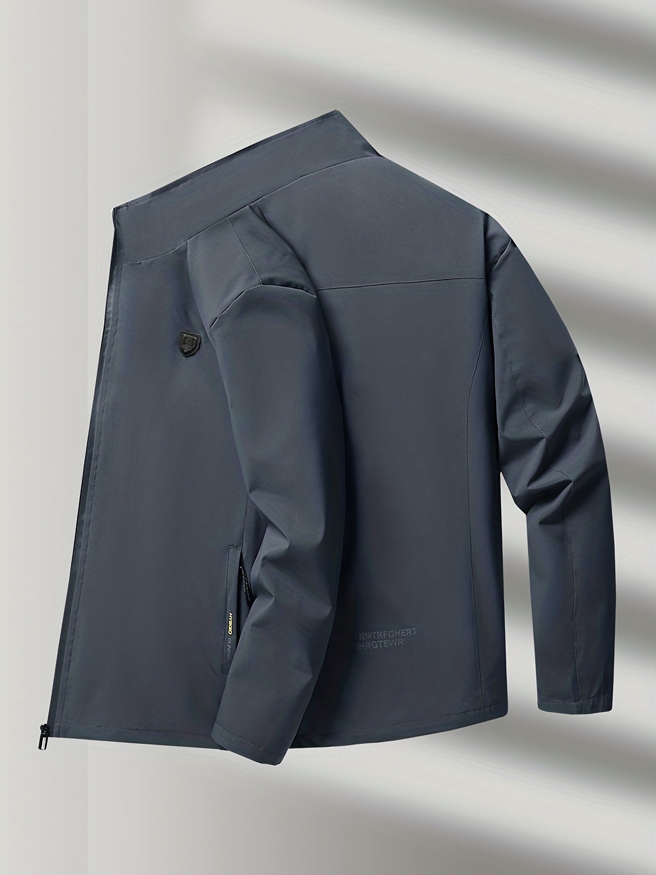 Classic Windbreaker Jacket Men's Casual Zip Up Zipper Pockets Jackets