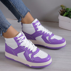 Women's Stylish Block Top Sneakers Comfortable Non slip Sports Shoes
