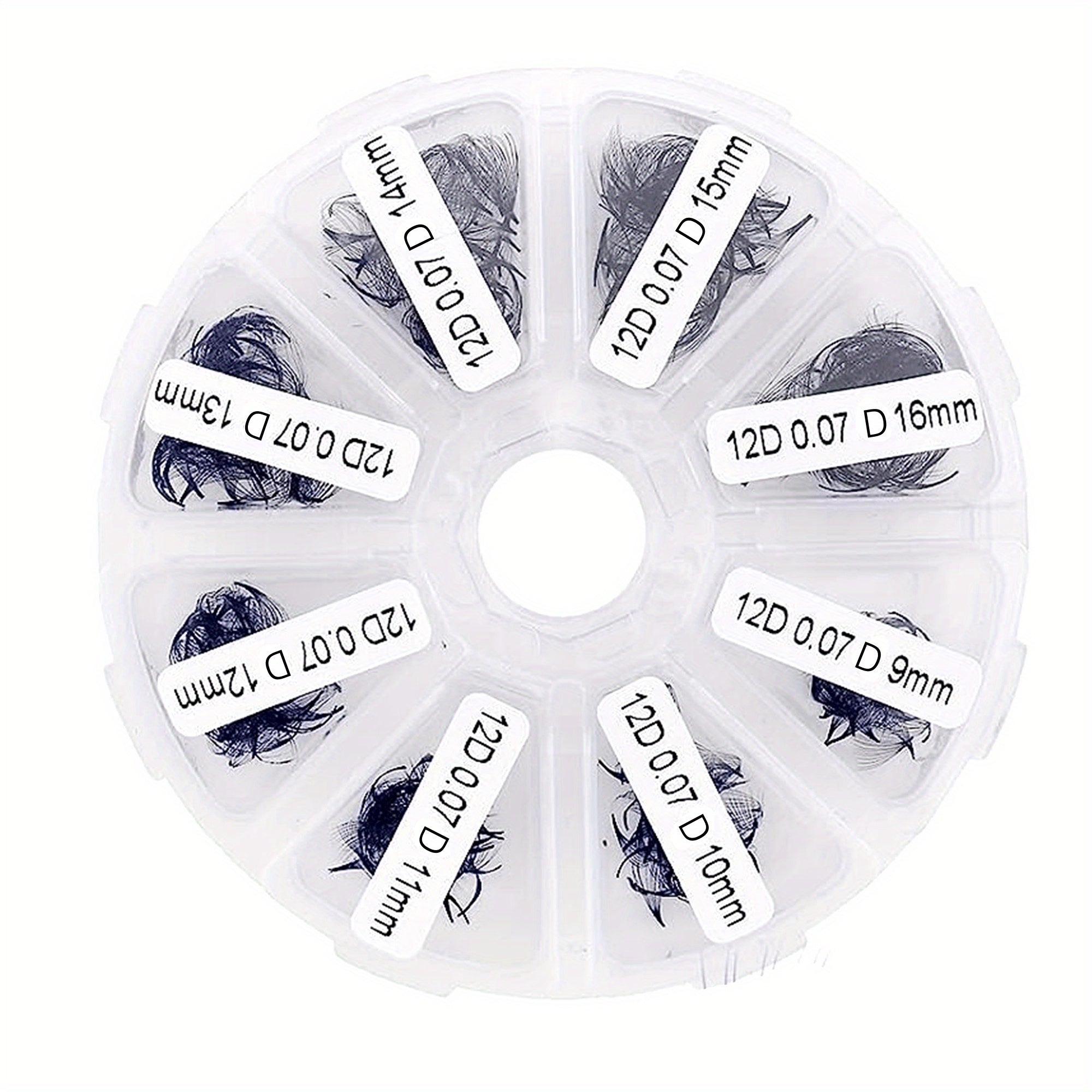 500 Premade Fans Eyelash Extension 10D 12D 0.07 0.05mm C D Curling 9-16mm