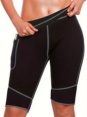 Women's Neoprene Sauna Sweat Shorts Weight Loss Body Shaper Yoga Leggings