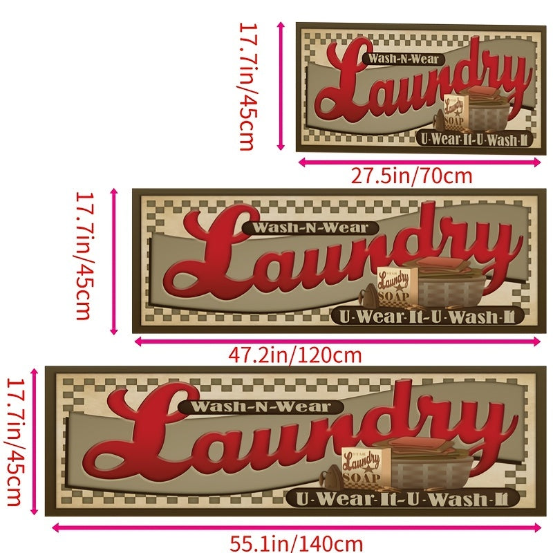 Non Slip Laundry Rug Mat For Laundry Room Decor Washable Runner Rugs