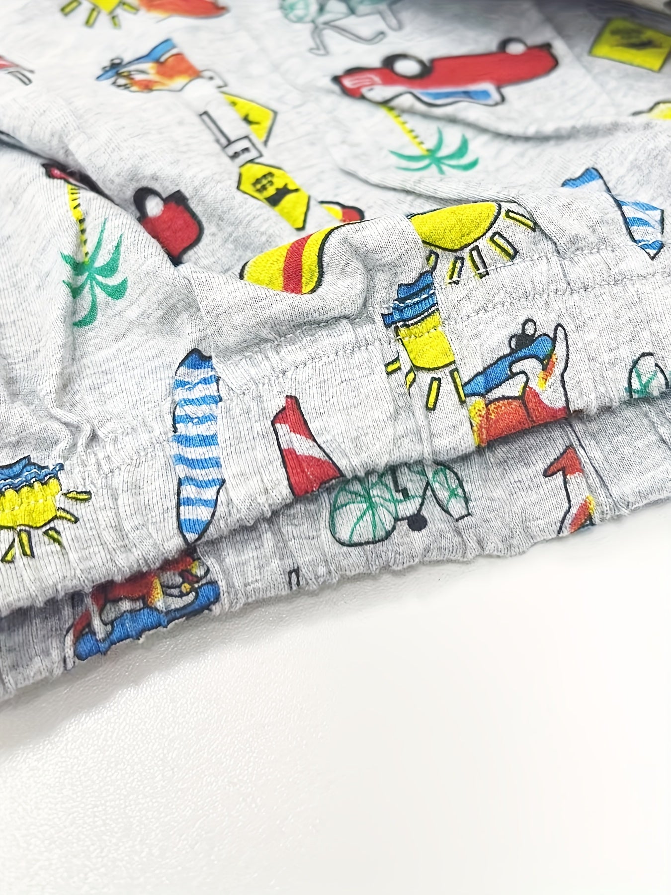 Cartoon Car Boys Quick Dry Summer Outdoor Shorts