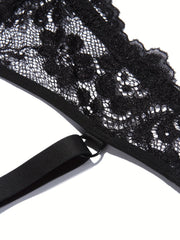 Floral Print Lace Molded Cup Underwire Padded Bra