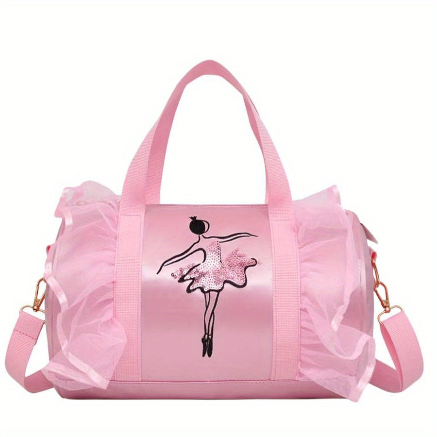 Girls Ballet Dance Duffel Shoes Dancewear Handbag Tote Bag