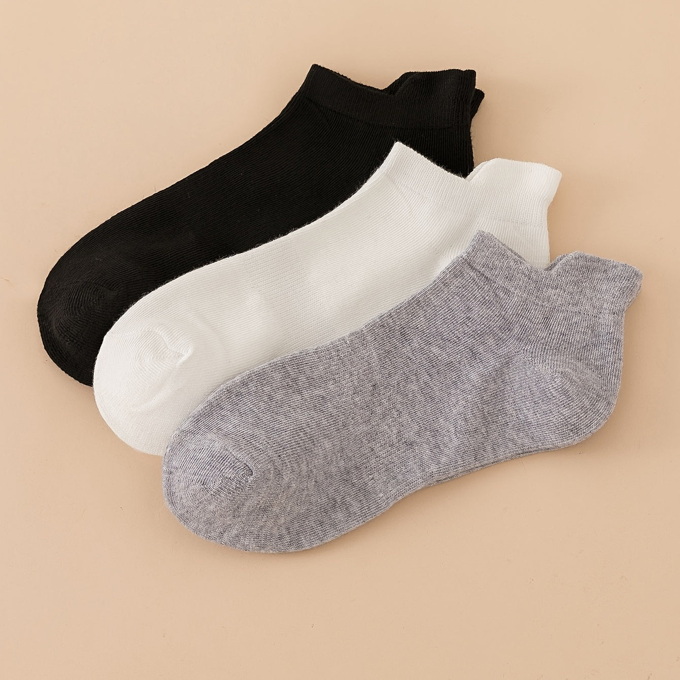 3 Pairs Soft Ankle Socks Lightweight Low Cut Women's Stockings & Hosiery
