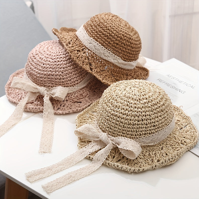 Sunshade Straw Hat for Kids 2-5 Years Old