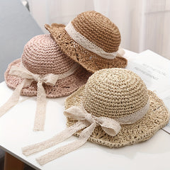 Sunshade Straw Hat for Kids 2-5 Years Old
