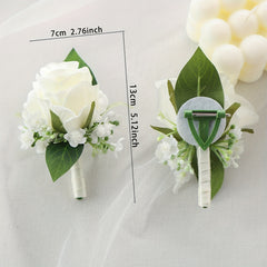 Classic Rose Corsage for Groom, Weddings, Formal Events