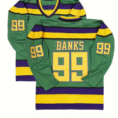 Men's Ice Hockey Jersey 99 Green Retro Classic Embroidery Stitched Sweatshirt
