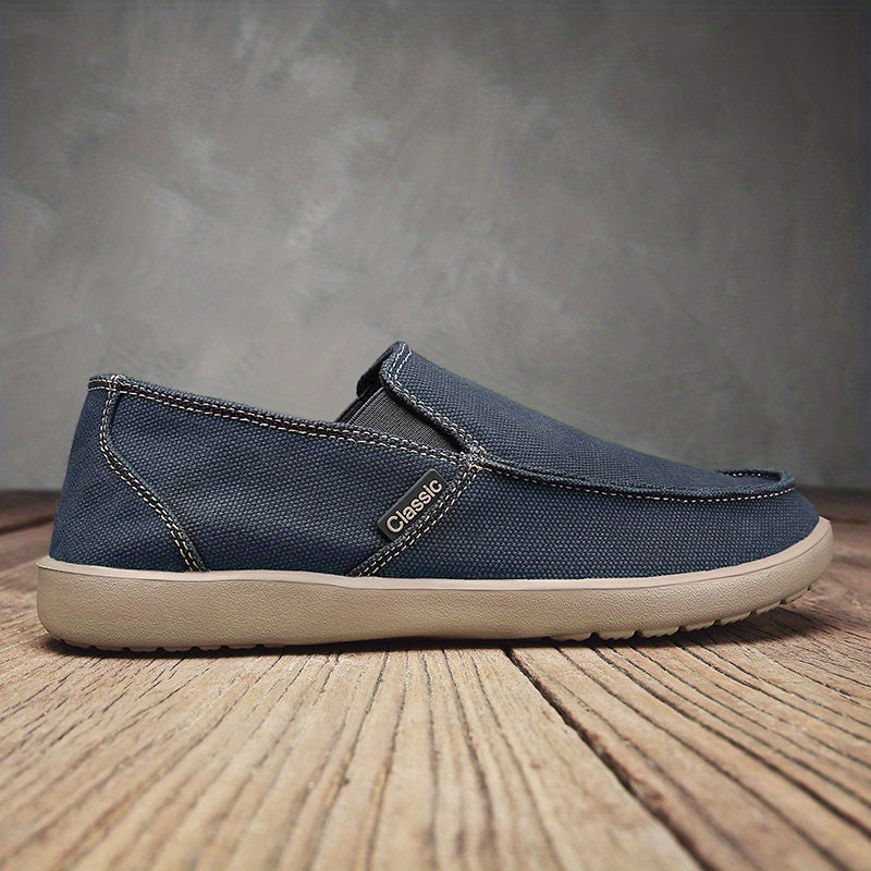 Men's Slip On Canvas Shoes Lightweight Breathable Casual Flats