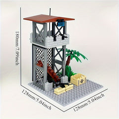 City Military Guard Tower Building Blocks Field Command Post Toys