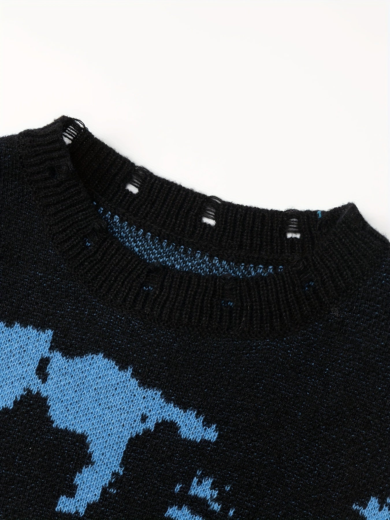 Men's Knitted Sweater Crew Neck Pullover for Fall Winter