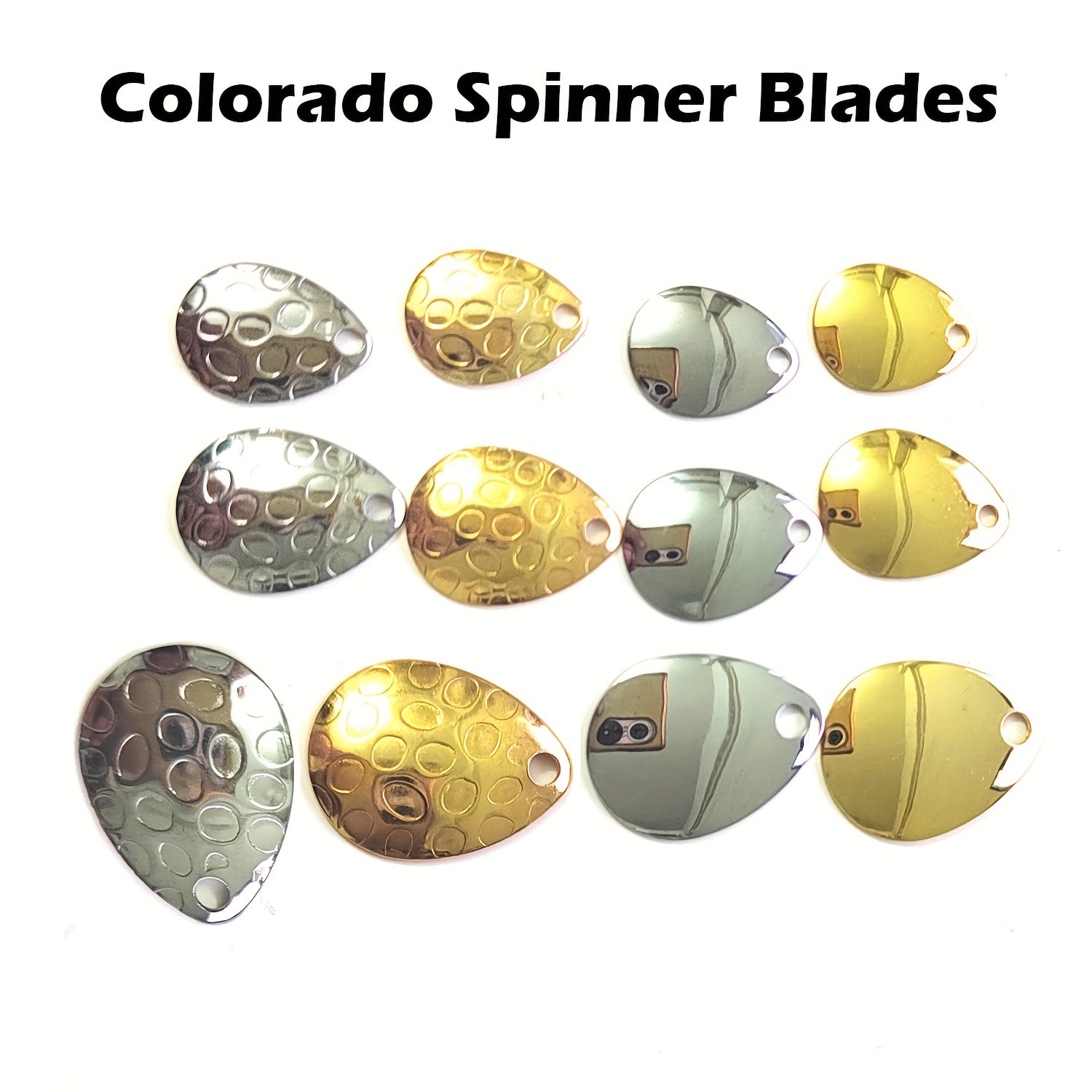 30pcs Spinner Baits Metal Lure Making Supplies Fishing Accessories