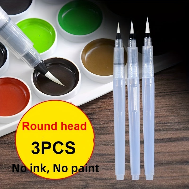 3pcs Pilot Ink Pen Water Brush Pen Calligraphy Tool Set