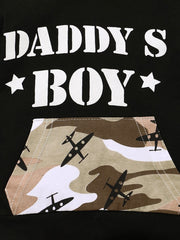 2pcs Boys Camo Print Hoodie & Sweatpants Set for Winter