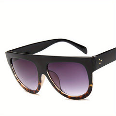 Oversized Cat Eye Sunglasses Gradient Lens Flat Top Glasses