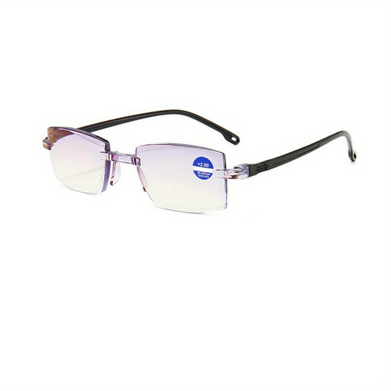 Rimless Anti Blue Light Glasses for Men Women 1.0-4.0
