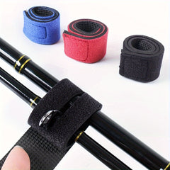 12pcs Fishing Rod Hook And Loop Straps 3 Colours Fishing Rod Straps