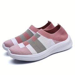 Women's Lightweight Knitted Flats Shoes Breathable Sports Shoes