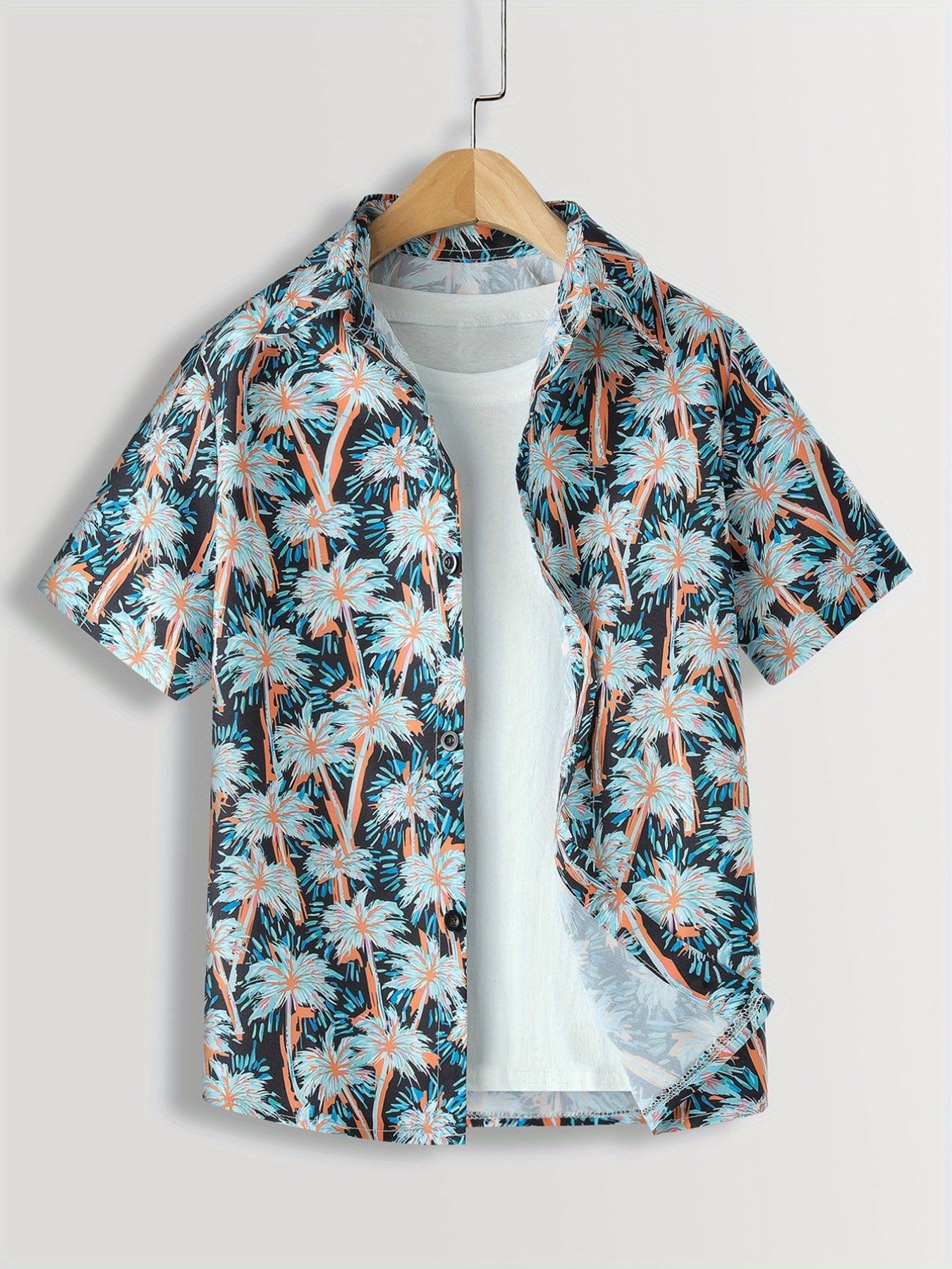 Boys Palm Trees Short Sleeves Shirt